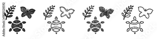 Sketch biodiversity icon design set