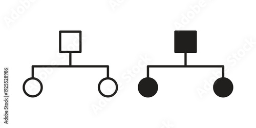 Chart tree icon vector isolated on white background. Simple icon set.