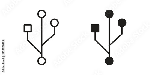 Code branch icon vector isolated on white background. Simple icon set.
