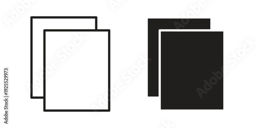Copy icon vector isolated on white background. Simple icon set.