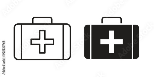 Doctor bag icon vector isolated on white background. Simple icon set.