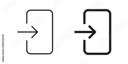 Enter icon vector isolated on white background. Simple icon set.