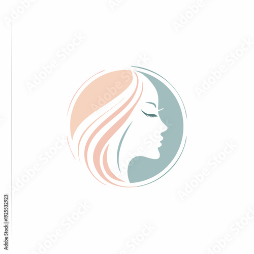 Elegant Woman Profile Logo for Beauty Salon Spa Wellness Business Design Template