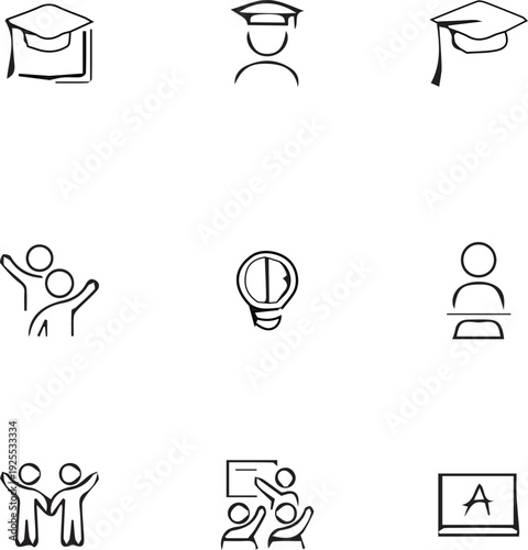  learning and education web icons.