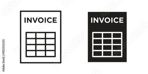 File invoice icon vector isolated on white background. Simple icon set.