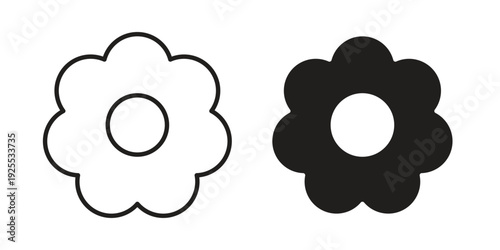 Flower icon vector isolated on white background. Simple icon set.
