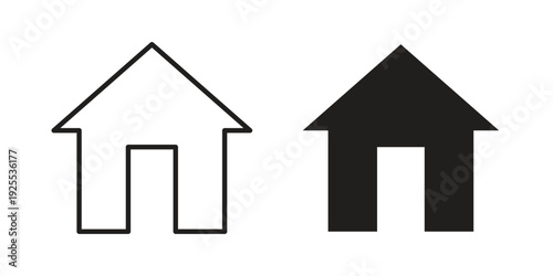 Home icon vector isolated on white background. Simple icon set.