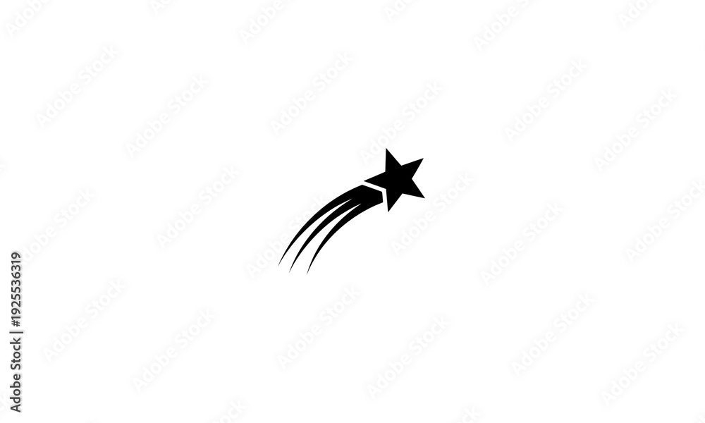 Naklejka premium shooting star minimal vector icon