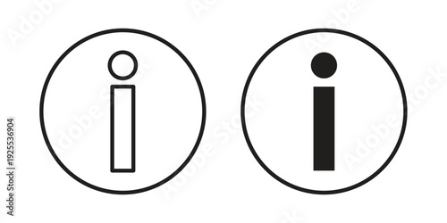 Info icon vector isolated on white background. Simple icon set.