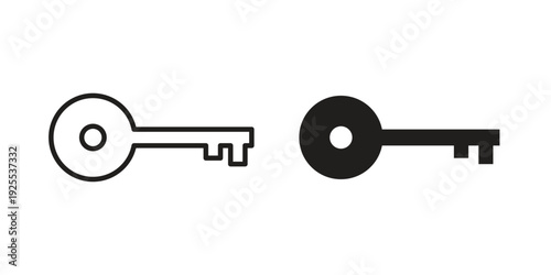 key icon vector isolated on white background. Simple icon set.
