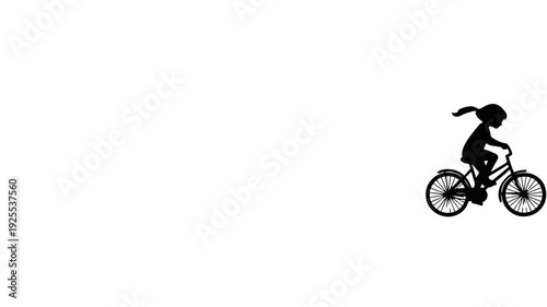 Video Girl Riding a Bicycle