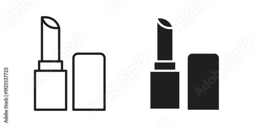 Lipstick icon vector isolated on white background. Simple icon set.