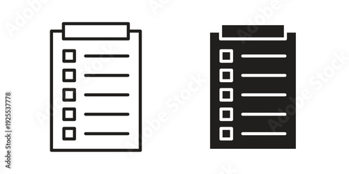 List icon vector isolated on white background. Simple icon set.