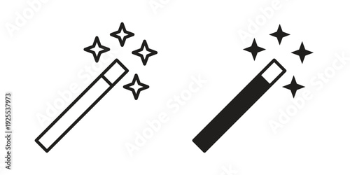 Magic wand icon vector isolated on white background. Simple icon set.