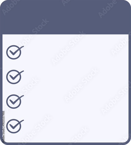 シンプルなチェックリストの見出し付きフレーム背景素材