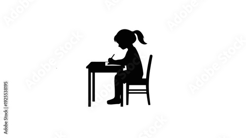 Video Cute Child Studying