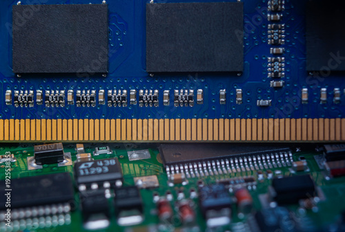 Memory module with DRAM chips shown in detail, highlighting shortage in SODIMM and DIMM supplies during production phase