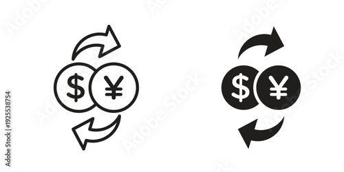 Money exchange icon vector isolated on white background. Simple icon set.