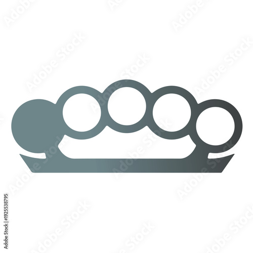 Brass Knuckles Vector Illustration Metallic Knuckle Duster Weapon Icon Design. Realistic Brass Knuckles Isolated on White - Professional Vector Weapon Graphic. Knuckle Dusters Vector Art