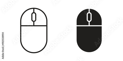 Mouse icon vector isolated on white background. Simple icon set.