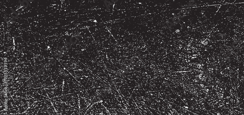 Scratched Grunge Urban Background Texture Vector. Dust Overlay Distress Grainy Grungy Effect. Distressed Backdrop Vector Illustration. Isolated Black on White Background. EPS 10.