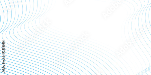 Vector abstract wave blue lines on white background template. background banner design eps10