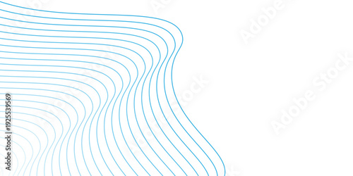 Vector abstract wave blue lines on white background template. background banner design eps10