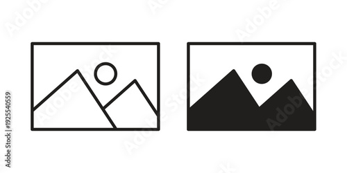 Picture icon vector isolated on white background. Simple icon set.