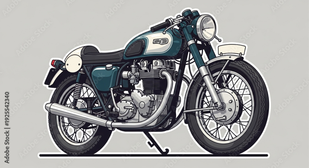 Fototapeta premium motorcycle on a black background