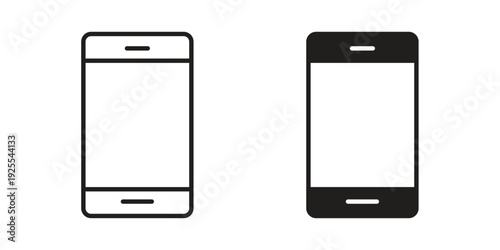 Smartphone icon vector isolated on white background. Simple icon set.