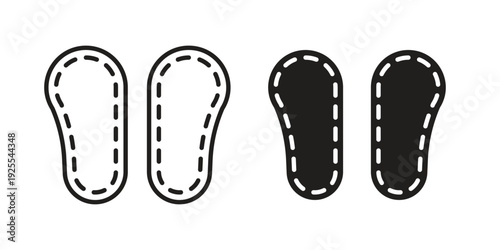 Soles icon vector isolated on white background. Simple icon set.