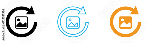 Image rotation and refresh icons