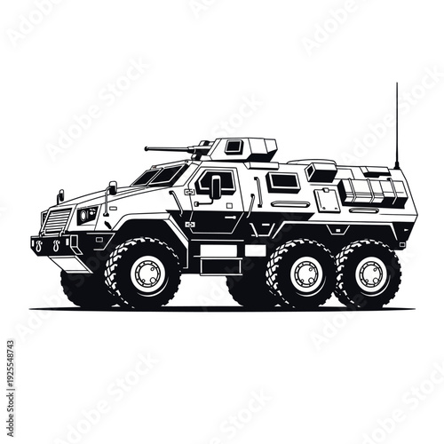 Armored military vehicle, six-wheel drive, tactical transport, combat, defense, army, transport
