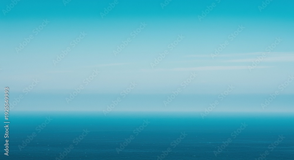 Fototapeta premium Serene Ocean and Sky A Tranquil Seascape