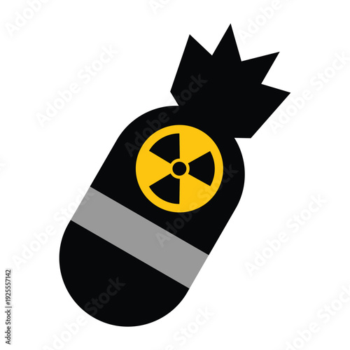 Atomic Bomb Weaponry Military Arsenal Vector Illustration for Combat Strike Defense atomic bomb weaponry military arsenal