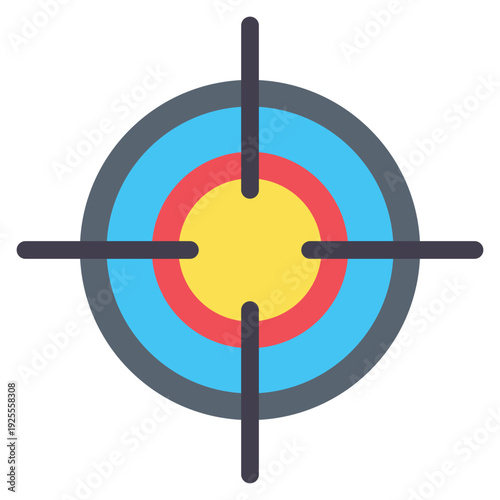 Target Aim Goal Accuracy Objective Vector Illustration for Business Strategy Marketing target aim goal accuracy objective