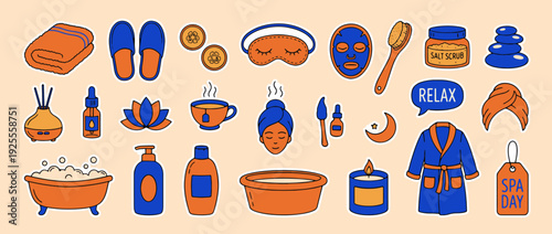 Spa Day Essentials: A collection of spa essentials, artfully arranged, promising a tranquil escape and rejuvenating experience.