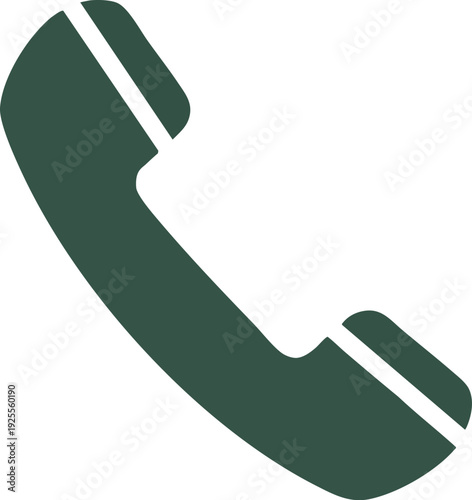 Phone Receiver Icon Symbol for Communication and Contact