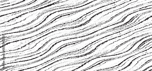 Swirled and curled stripes and brush strokes texture. Marble or acrylic artwork imitation. Cool and swirly background. Abstract vector illustration. Black isolated on white. EPS10 