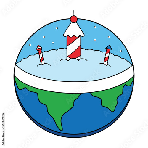 The North Pole is a frozen Arctic expanse of drifting sea ice, endless white horizons, and shimmering auroras beneath long polar nights and bright summer days.
