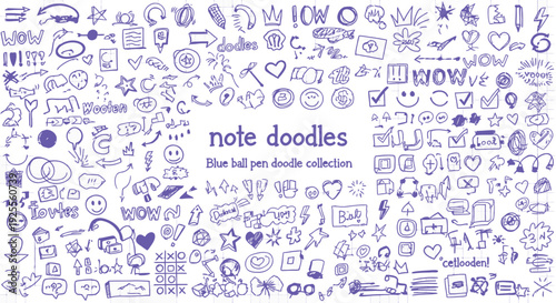 Vibrant hand-drawn doodles collection for creative projects and presentations