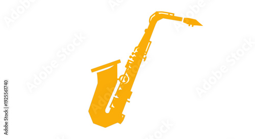 Orange Saxophone Musical Instrument Closeup.