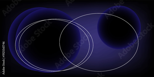 Luxury dark blue navy background with gold circle and shadow. Modern textured dark blue background