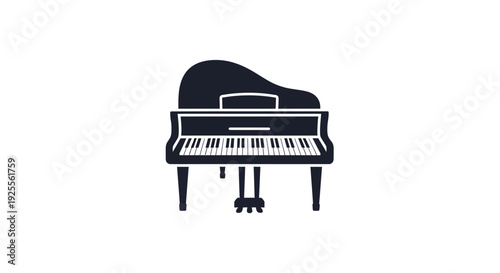 Grand Piano Musical Instrument Illustration.
