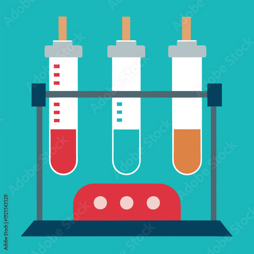 A liquid chromatography device with sample vials 