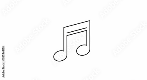 Simple Black Music Note Icon Design.