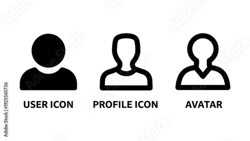 Diverse User Profile and Avatar Icons for Account Representation and Identity
