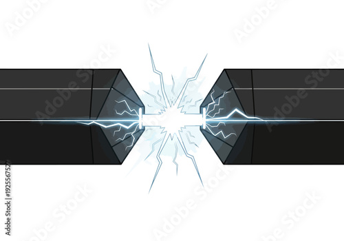 Electricity Spark between Two Metallic Objects.