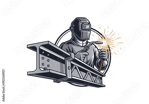 Welding Technician Working with Metal Equipment.