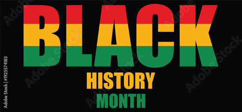 Black history month text design Vector, Black history month Banner Design,  Black history month celebration Design 
